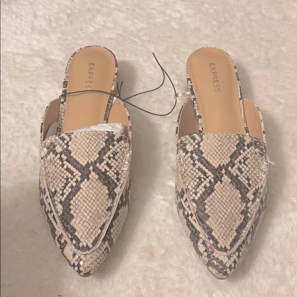 Snakeskin Mules